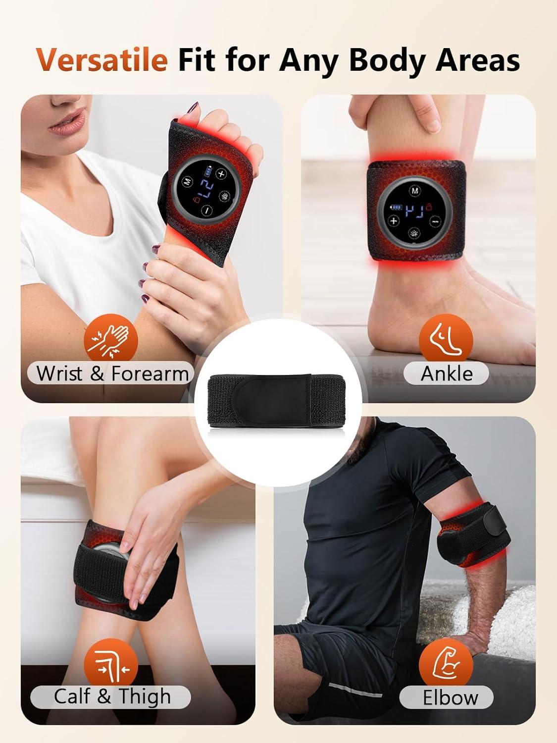 Upgraded 2.0 Red Light Therapy for Hands Wrist with Heat & Massage, 3000mAh Wireless Controller, Infrared & Red Light Wrist Brace & Hands Wrap Pad for Knee Ankle Foot Joint Faster Recovery Pain Relief