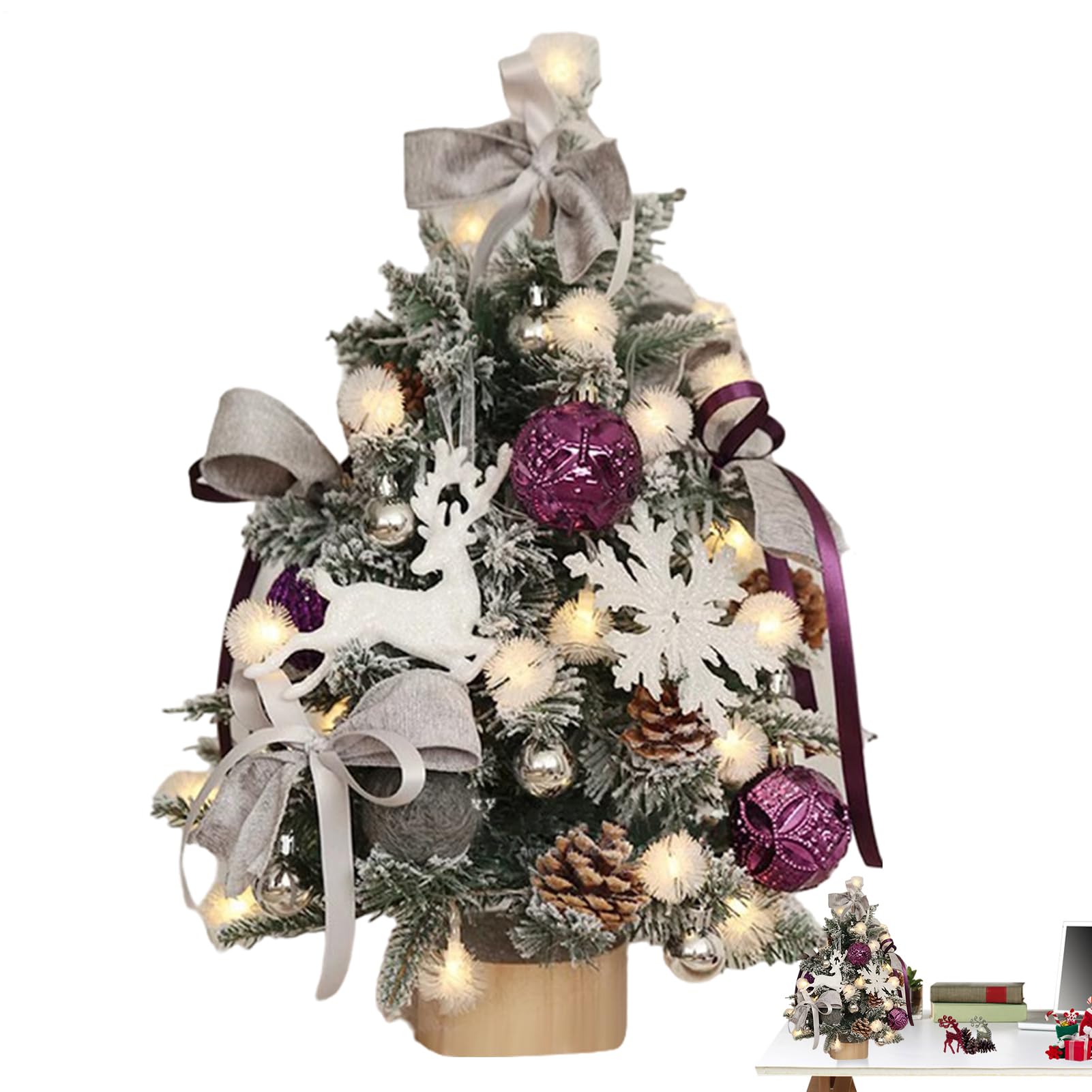 Árbol de Navidad, pequeño árbol de Navidad Artificial, de Mesa portátiles