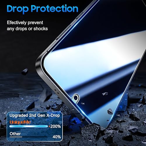 Miniatura 71 de UniqueMe Protector de pantalla para Samsung Galaxy S23, compatible con huellas dactilares, vidrio templado 9H, paquete de 2 protectores de lente