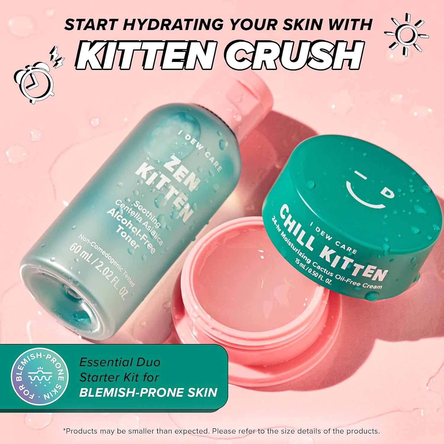 I DEW CARE Kitten Crush | Toner and Moisturizer Set | Korean Skincare Facial Treatment Gift | Vegan, Cruelty-Free, Paraben-Free : Beauty & Personal Care
