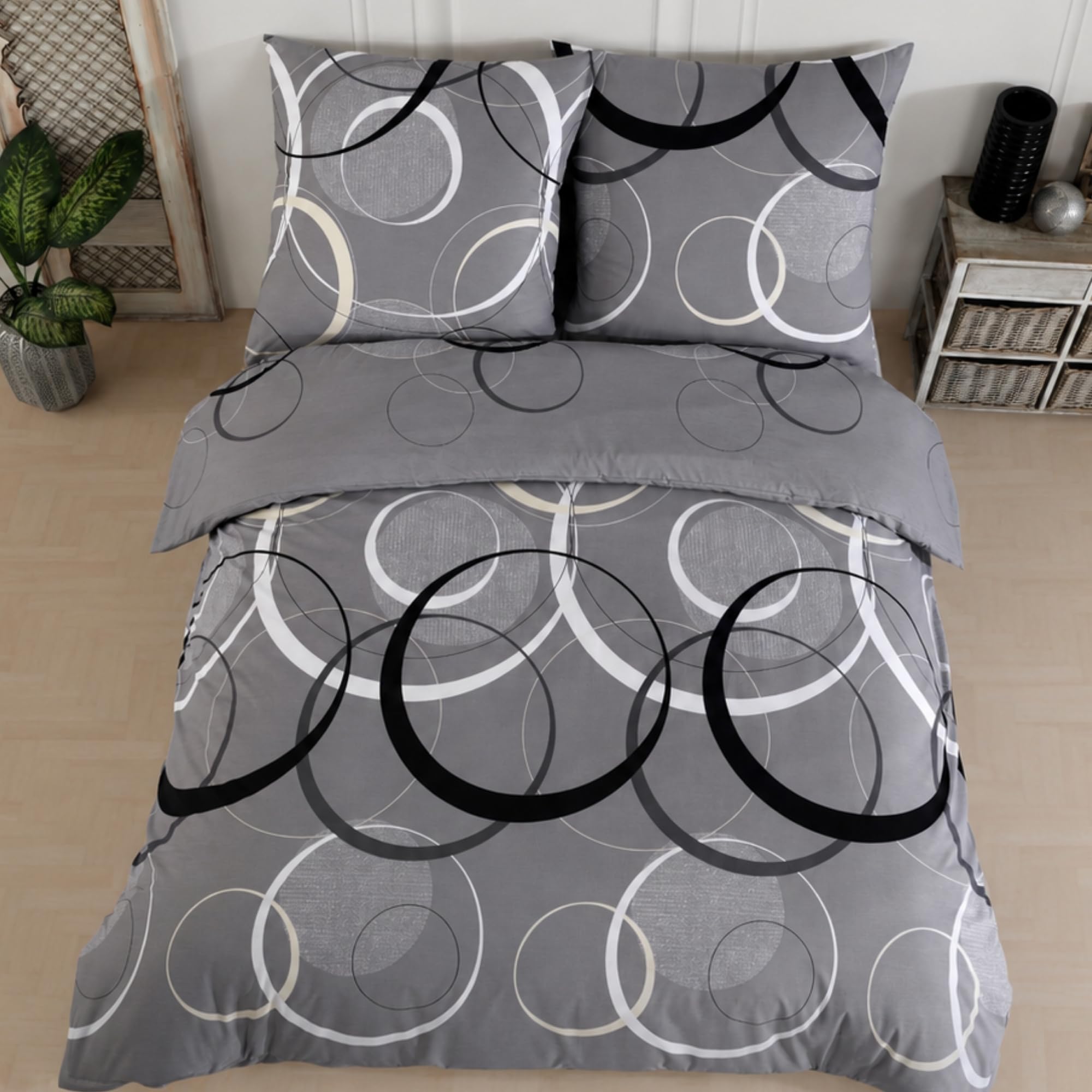 Bettwäsche 2X 140x200 cm 100% Baumwolle Ranforce – 4-teilig Set mit 2 Kissenbezügen 70x90 – Oeko-TEX Standard 100 – Atmungsaktiv, Reißverschluss, pflegeleicht, 4 Jahreszeiten