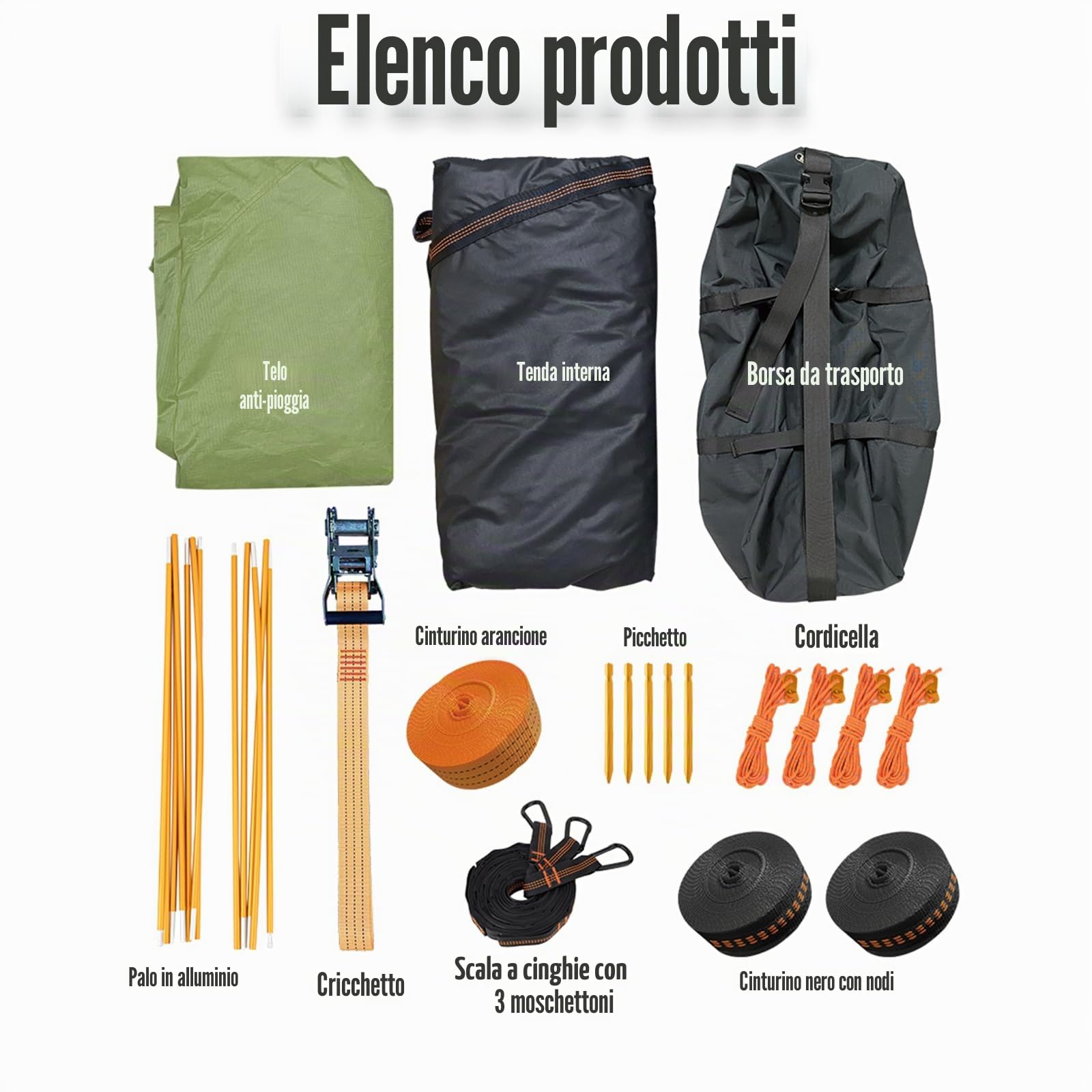 Night Cat Amaca Tenda Con Zanzariera: Impermeabile Amaca Per 2 Posti Escursionismo Campeggio (Nero 2)
