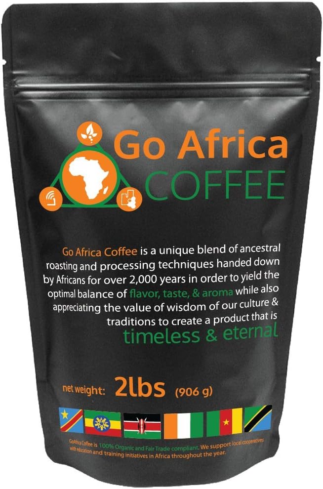 Go Africa® Coffee Dark Roast Whole Bean 1.0 kgs / 35.274 oz Bag