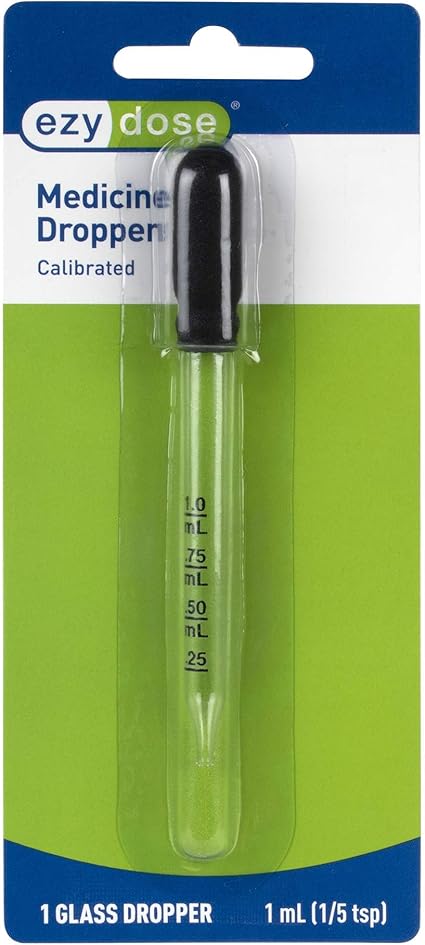 Amazon Com Ezy Dose Ear And Eye Medicine Dropper For Liquid Essential Oils 1ml Capacity Calibrated Glass Health Personal Care