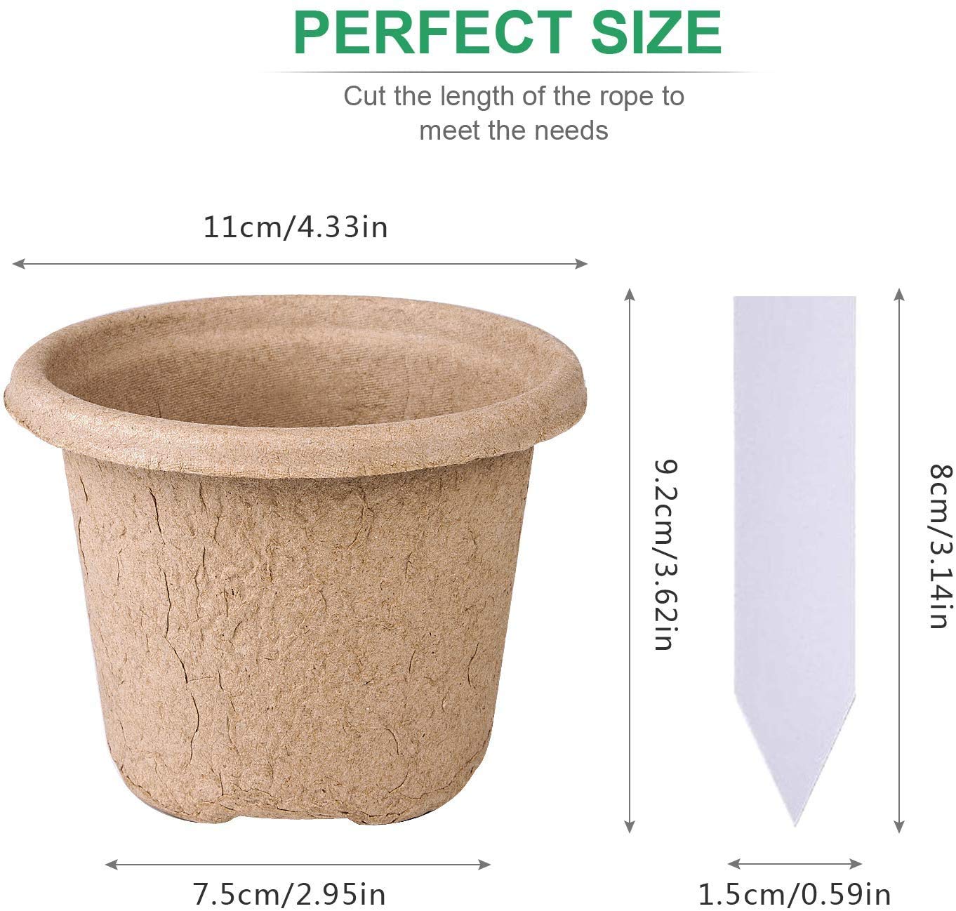 Daniel’s Plants Biologisch Abbaubare Anzuchttöpfe – 10,2 Cm Rund, Torffrei & OMRI-gelistet, 10 Stück