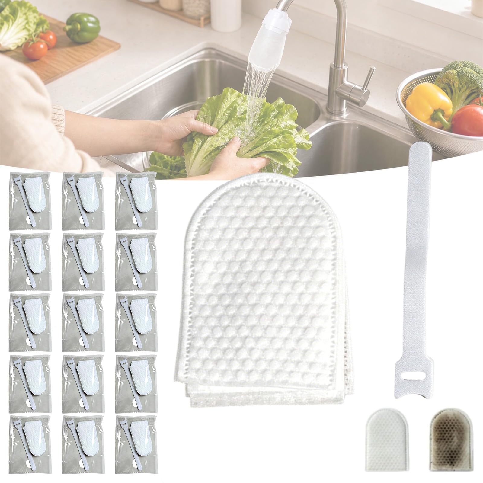 Faucet Filter Cotton Bag, Water Filters Cartridge, Universal Faucet Filter Bags 100/300 PCS, Anti-Splash Fine Mesh for Sediment Rust Removal, Tap Water Filters for Kitchen Bathroom Sink (150pcs)