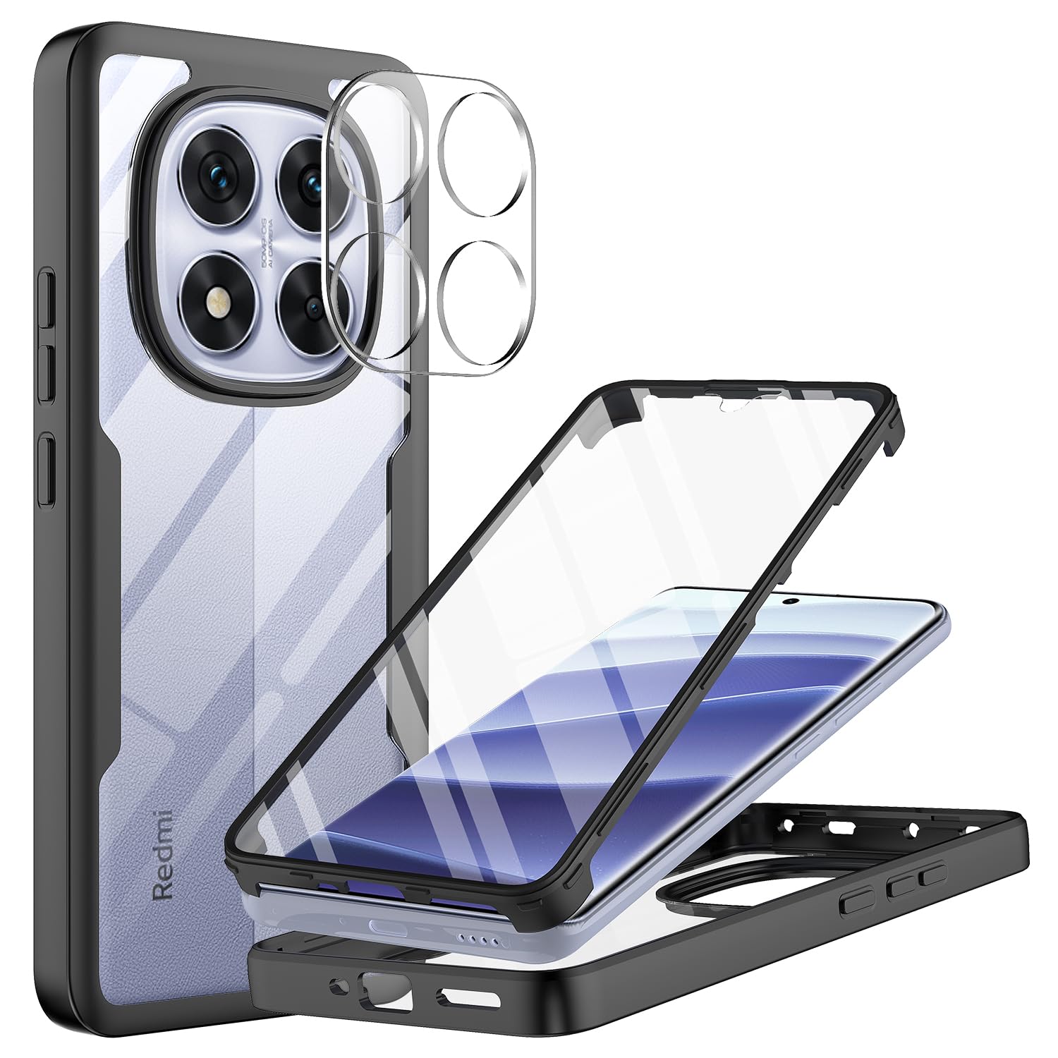 COAKU Cover per Honor X5C Plus, Ultrasottile PU + TPU Silicone