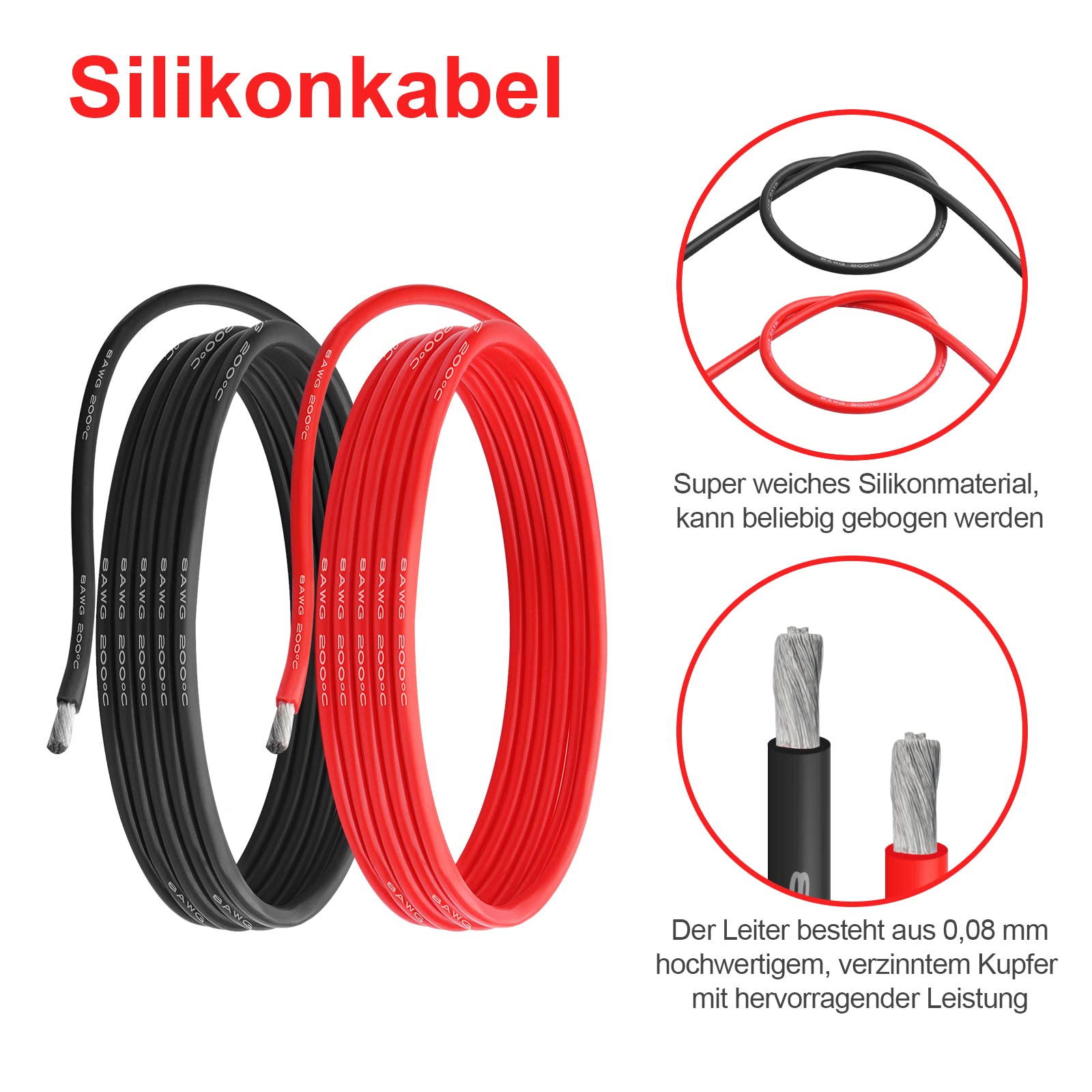 14 AWG GXL High-Temperature Automotive Wire - 8 Colors 25 Ft 239884