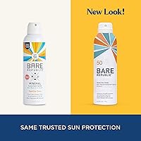 Vista 5 de Bare Republic Mineral Sunscreen SPF 50 Sunblock Spray, Sheer and Non-Greasy Finish, Vanilla Coco Scent, 6 Fl Oz