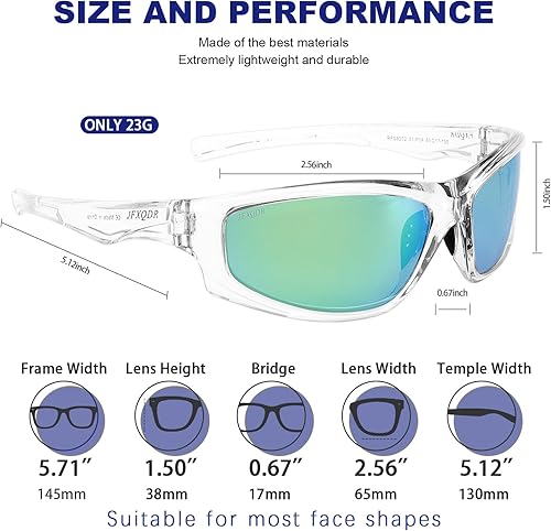 Miniatura 3 de Gafas de sol polarizadas para hombres y mujeres, deportes envolventes alrededor de correr, pescar, gafas de sol con protección UV400 RFS8202