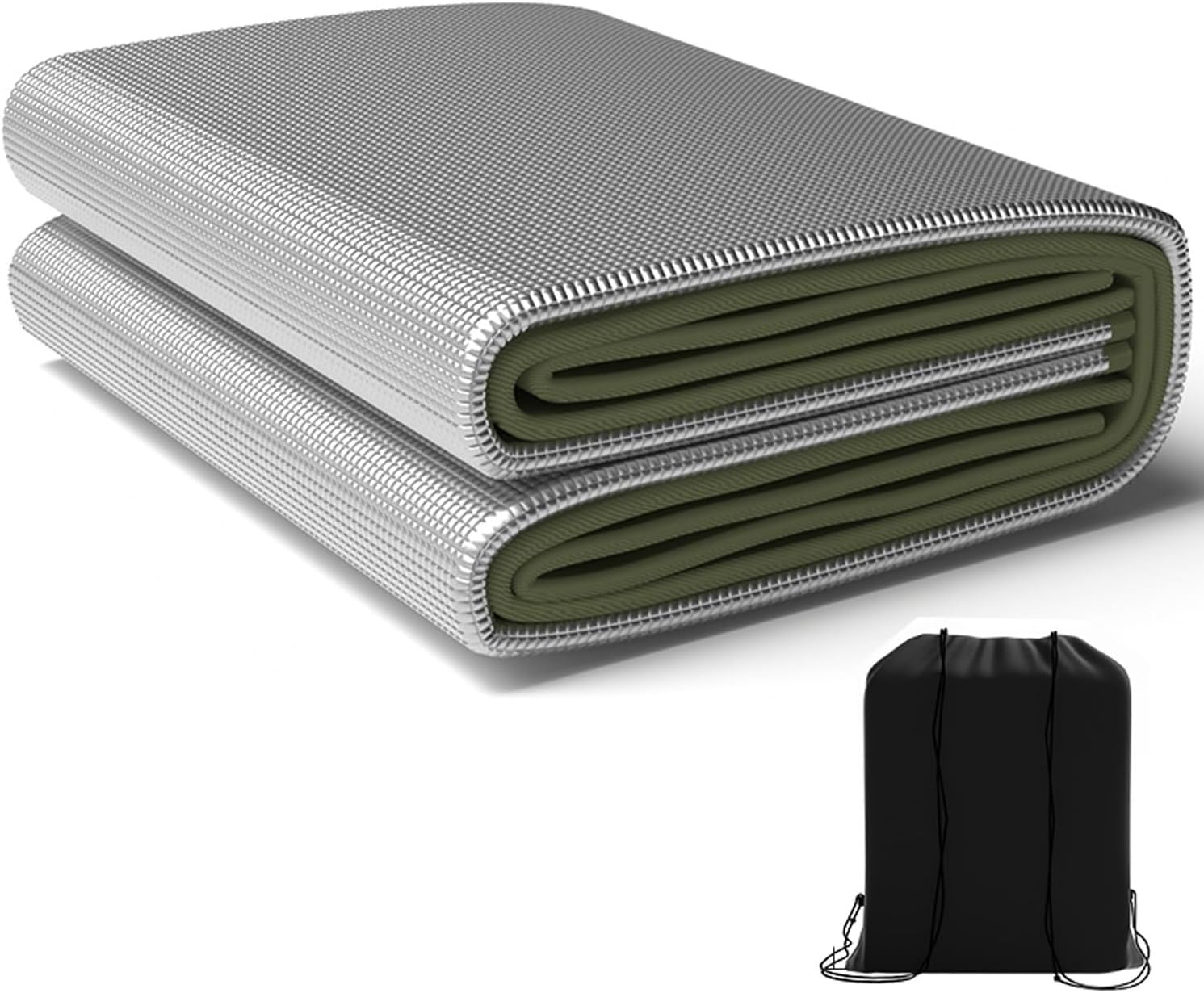 Aluminium Foil Sleeping Mat Foam Mats 9mm Thick Outdoor Double-Sided Moisture-Proof Foldable Tent Floor Mat Heat Insulating Blanket Thermal