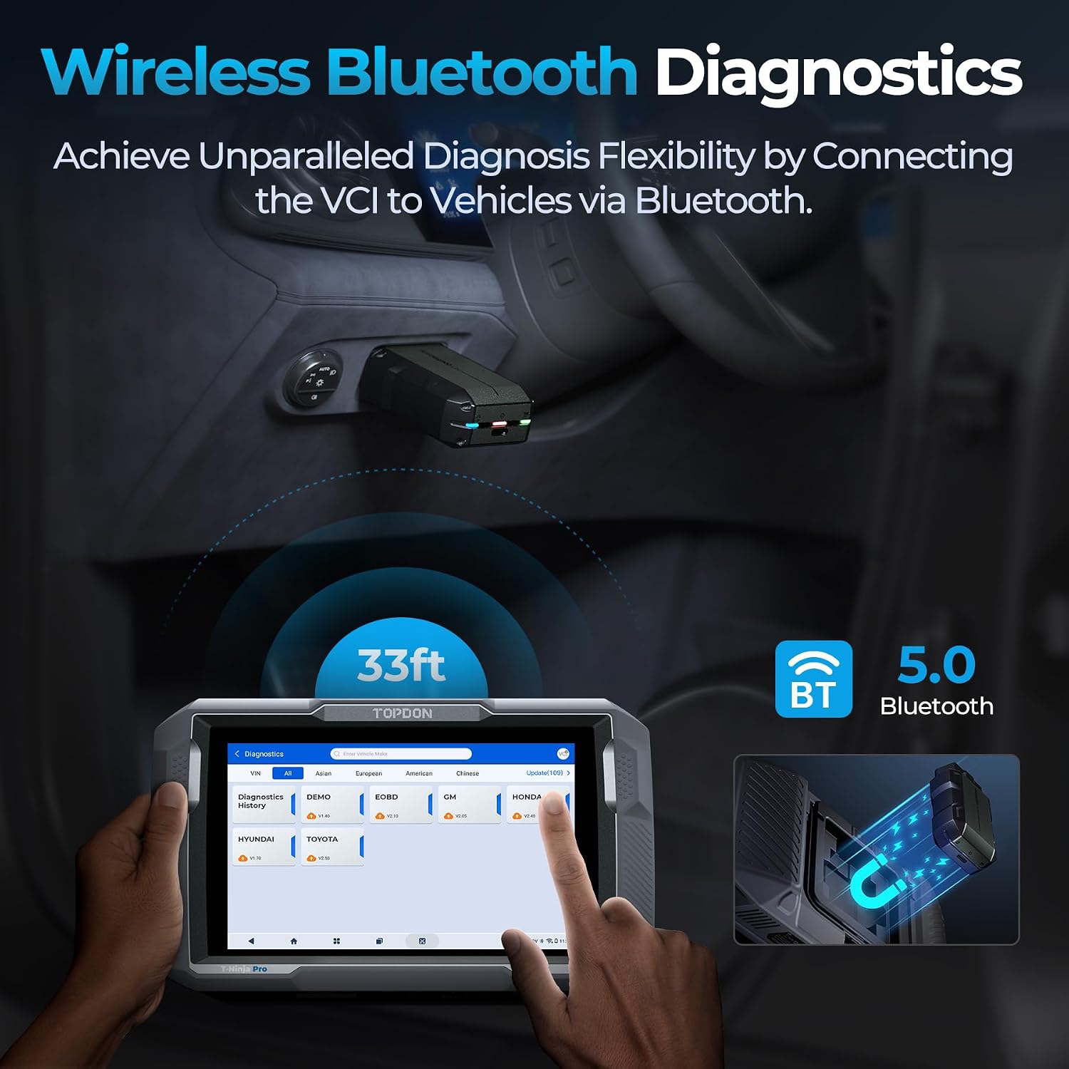  AD900 Lite OBD2 Scanner, Bidirectional Scan Tool, 8" Large Screen thumbnail