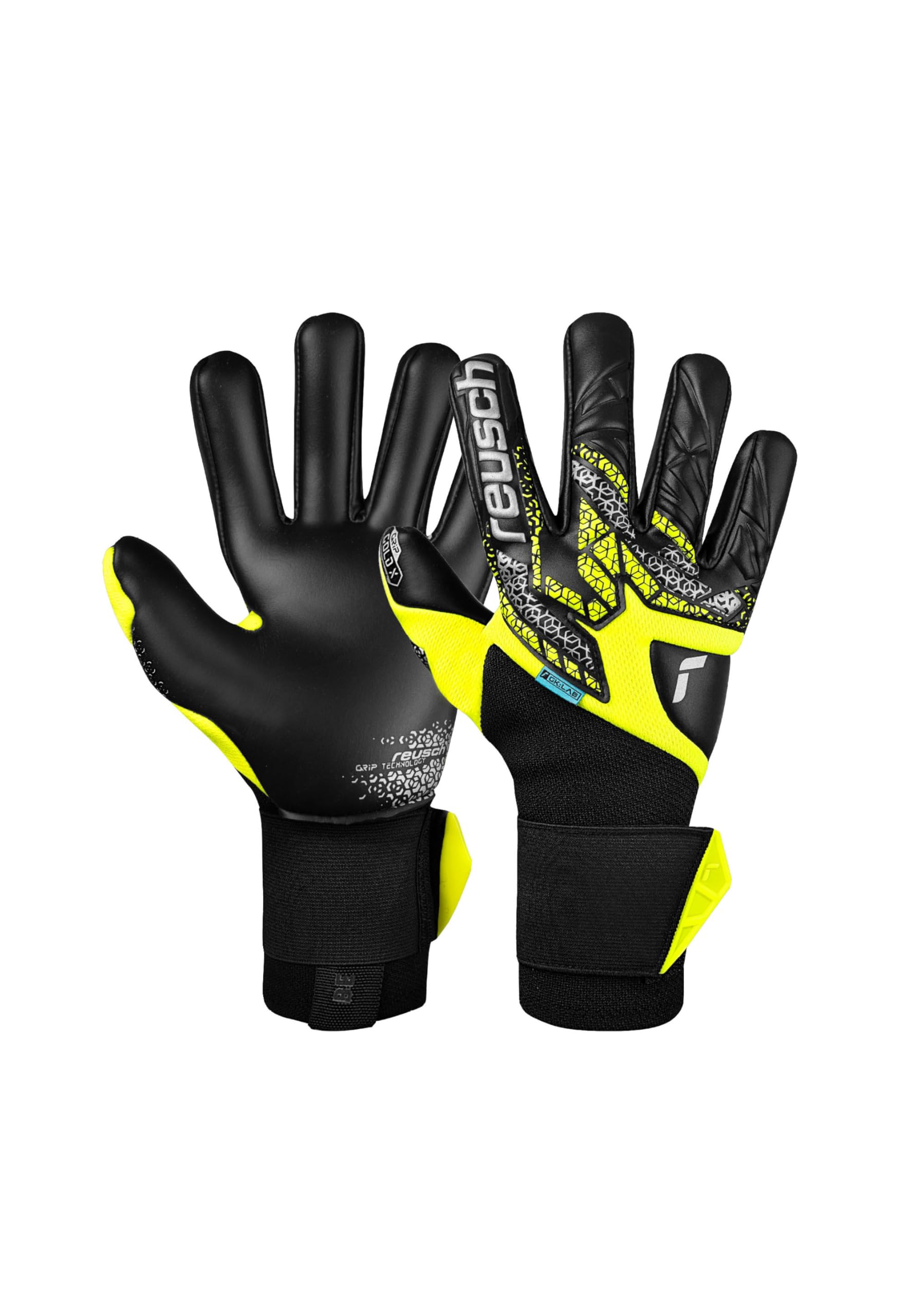 Reusch Attrakt Fusion Carbon 3D gripvaste keepershandschoenen, voor dames en heren, voetbalhandschoenen voor volwassenen, geschikt voor alle weersomstandigheden en speelvelden