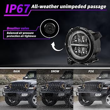 アシェット Jeep Amazon.com: Archaic Full LED Fender Light Kit for Jeep
