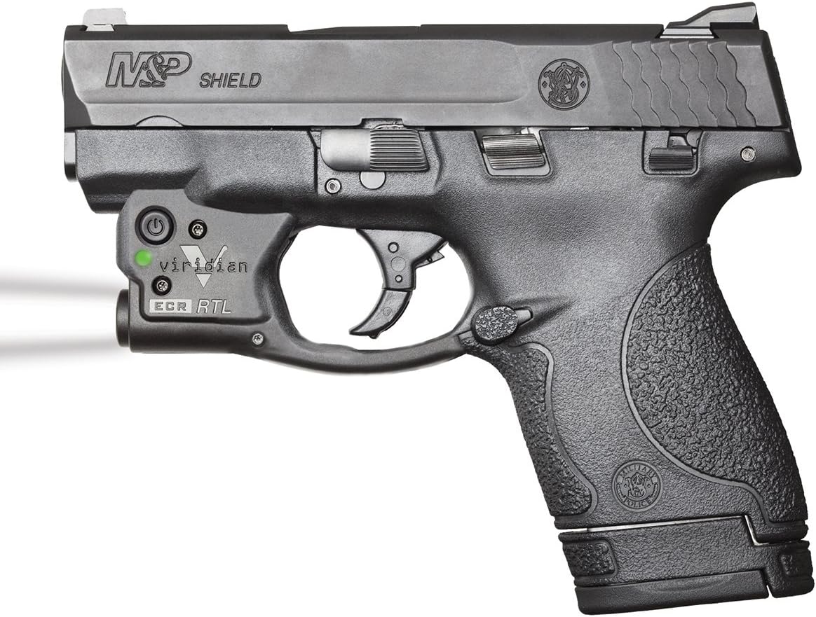 Viridian Reactor RTL Tactical Pistol and Handgun Light, ECR Instant On Technology, Radiance Lighting