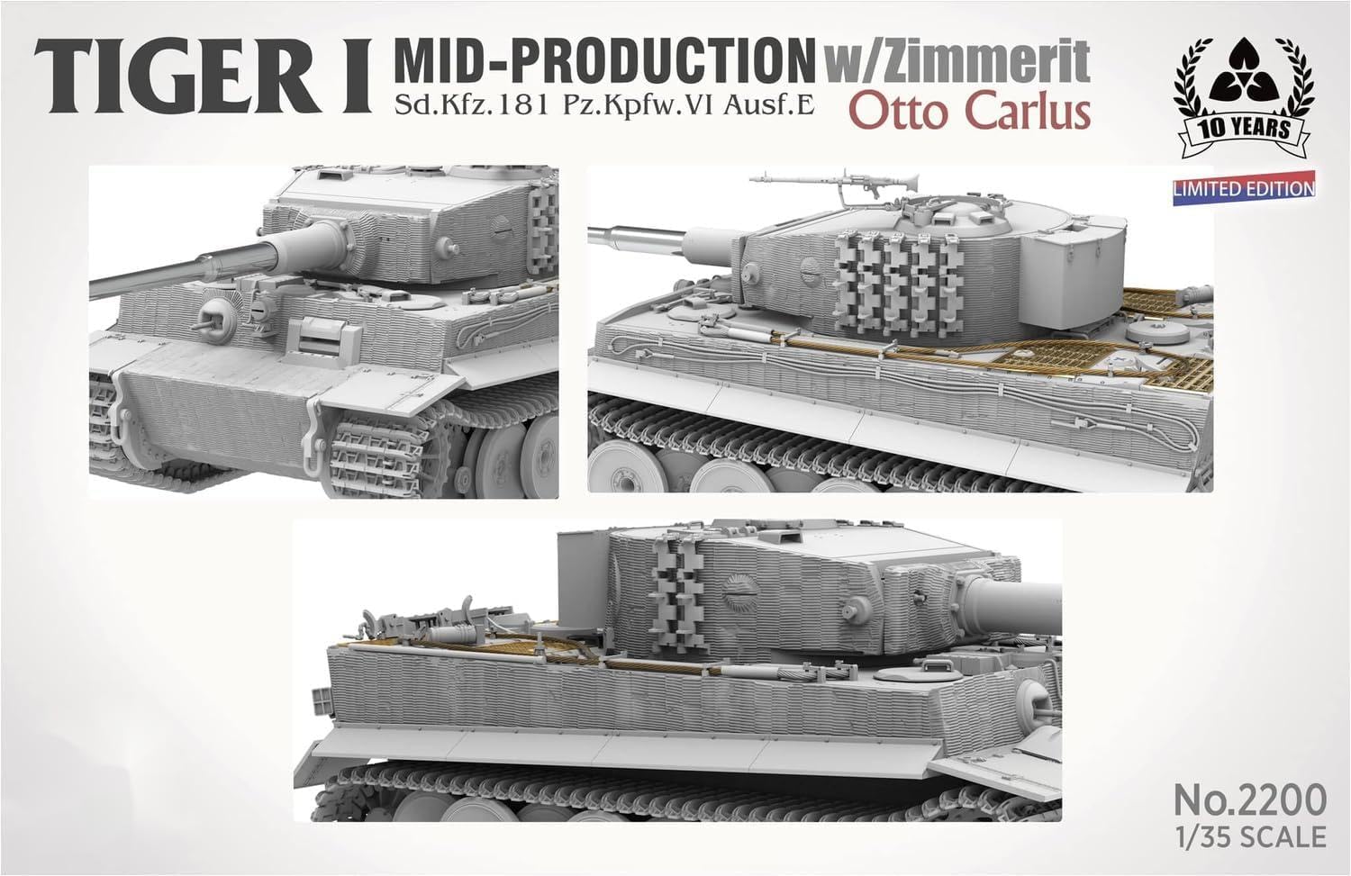 サイバーホビー限定　1/72 ドラゴンアーマー　タイガーⅠオットー・カリウス ドイツ軍重戦車「ティーガーI」中期生産型のオットー・カリウス