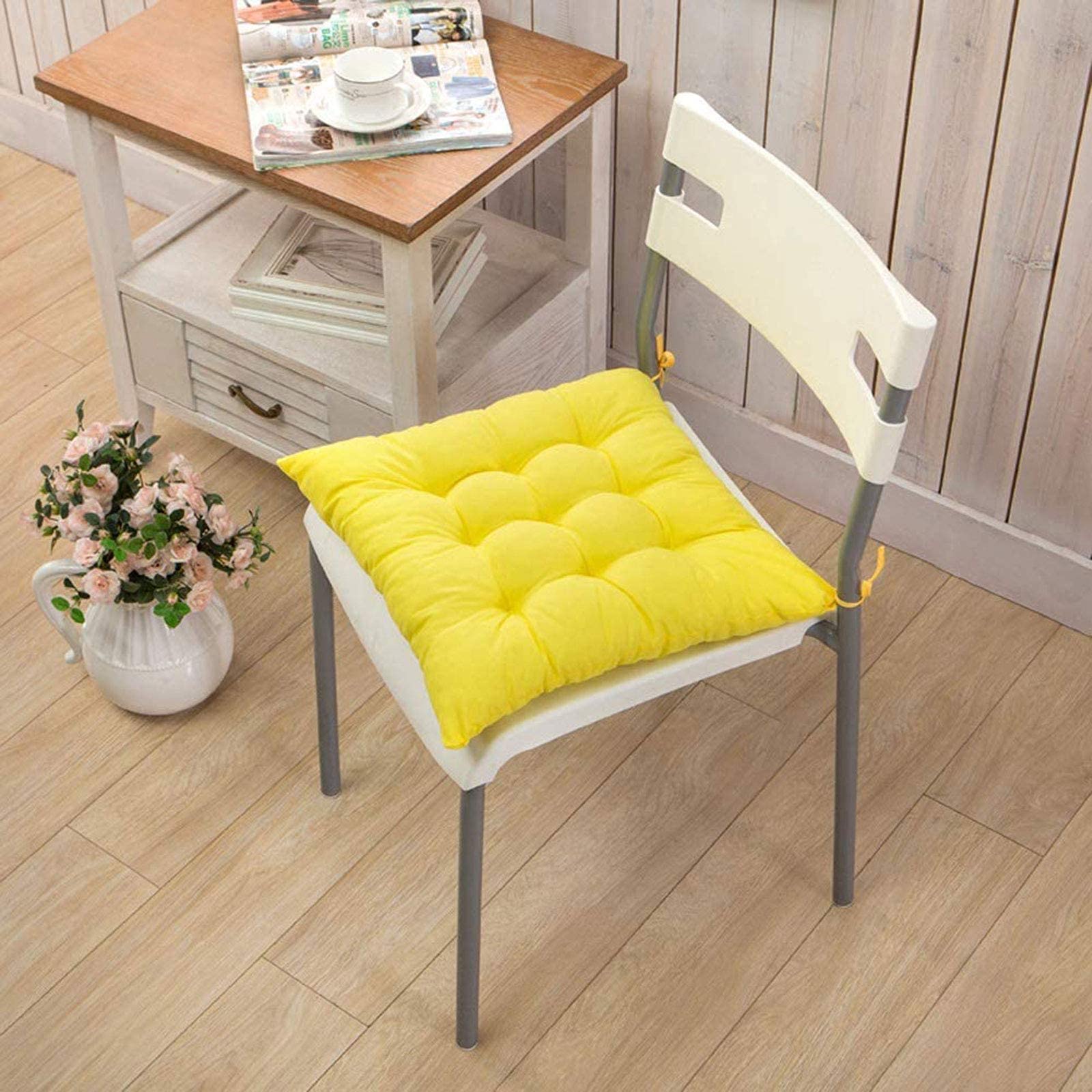 Confezione da 2 Cuscini per Sedia Trapuntati per Esterni e Interni, 18,9 X 18,9 Cuscini di Ricambio a Forma di U per Sedia in Vimini, Mobili da Giardino, Cuscino per Sedia da