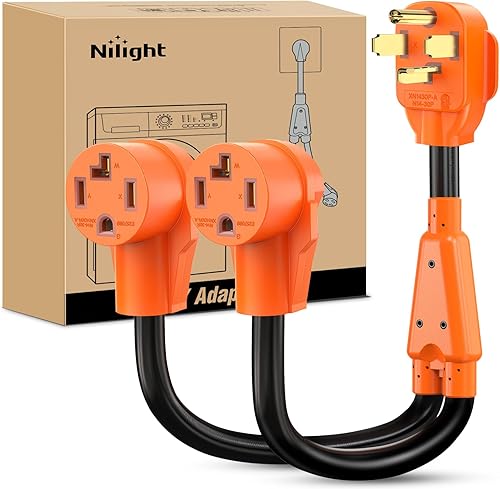 Miniatura 44 de Nilight Cable adaptador de cargador EV de 50 amperios a 50 amperios de 4 clavijas de cobre puro 250 V para soldador, conversión de enchufe Enchufe