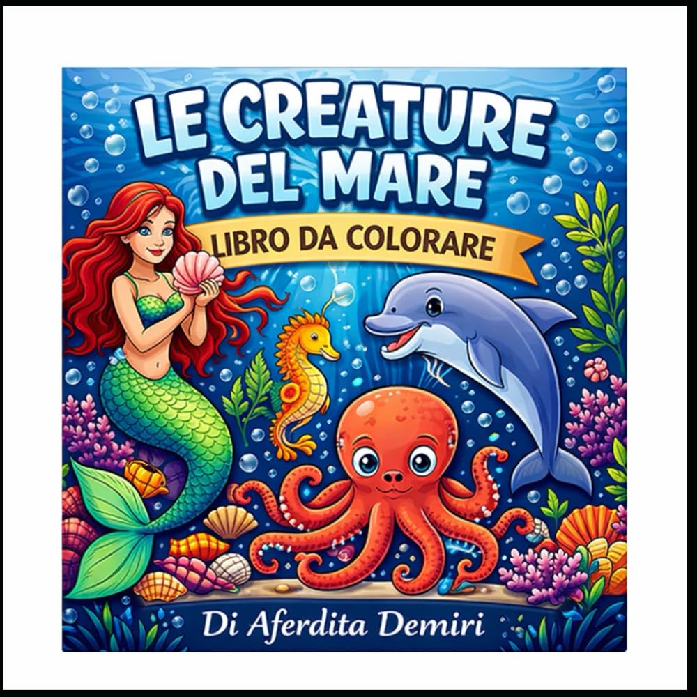 Le creature del mare: Libro da colorare