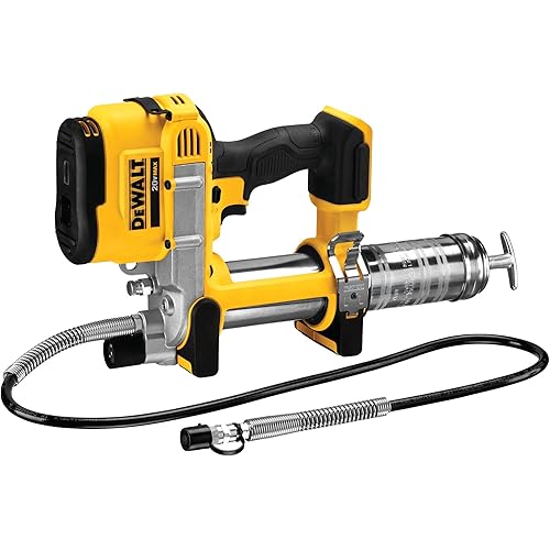 DEWALT Grease Gun 20V MAX, Cordless Electric Grease Gun 42” Hose, 10,000 PSI, Variable Speed Triggers, Tool Only (DCGG571B)