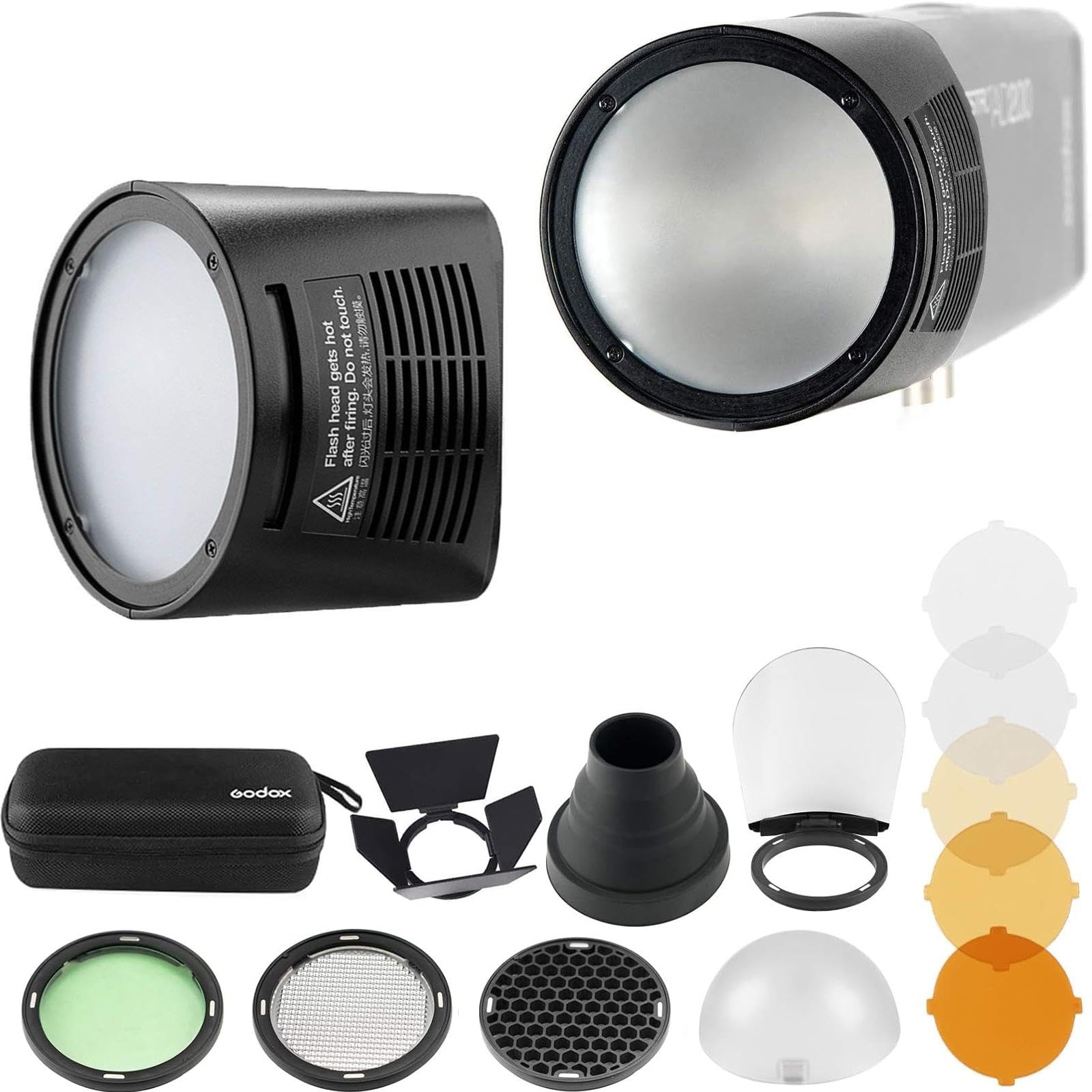 Amazon.com : Godox H200R Round Flash Head & AK-R1 Accessories Kit