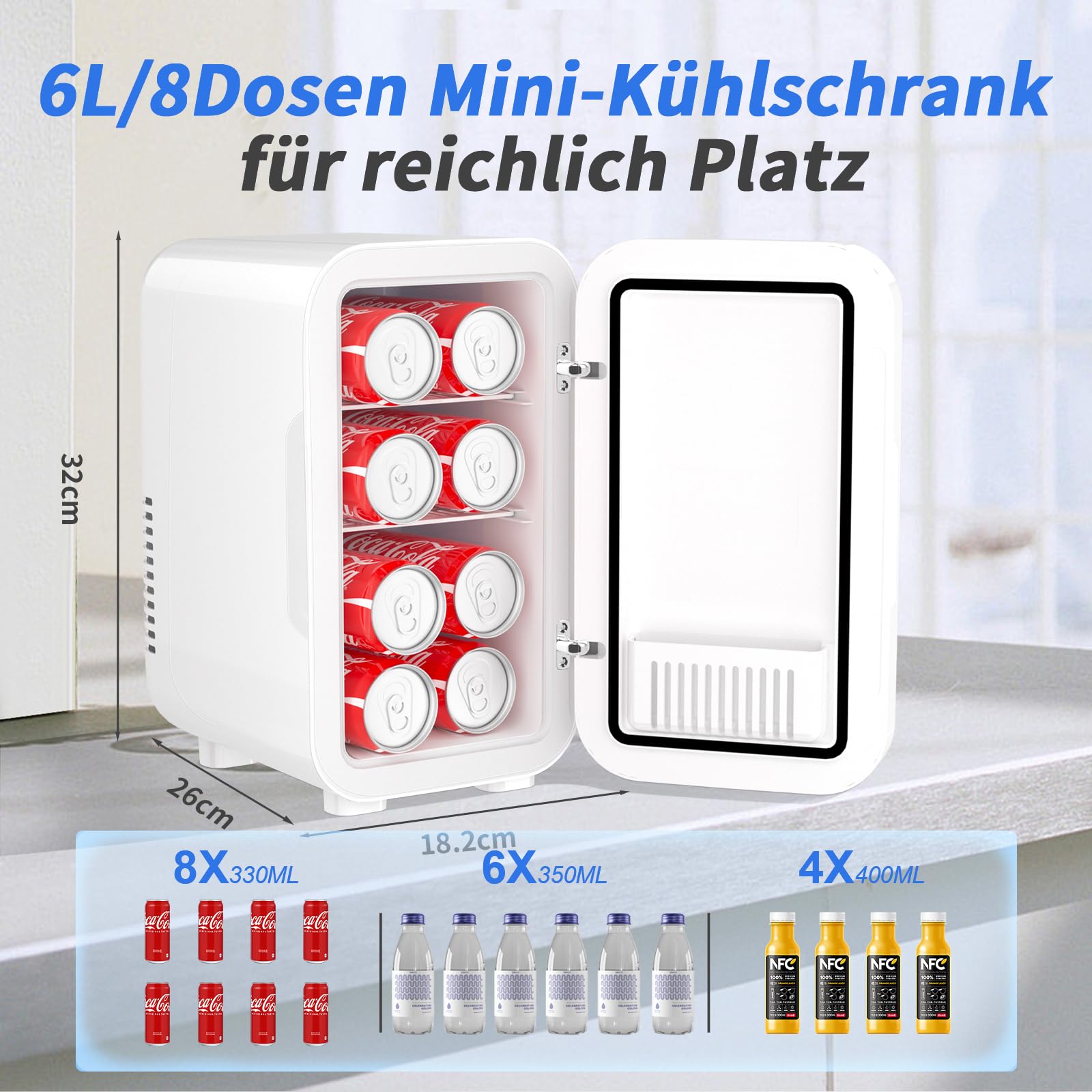 Yashe Mini-Kühlschrank 6 L – Bild 2