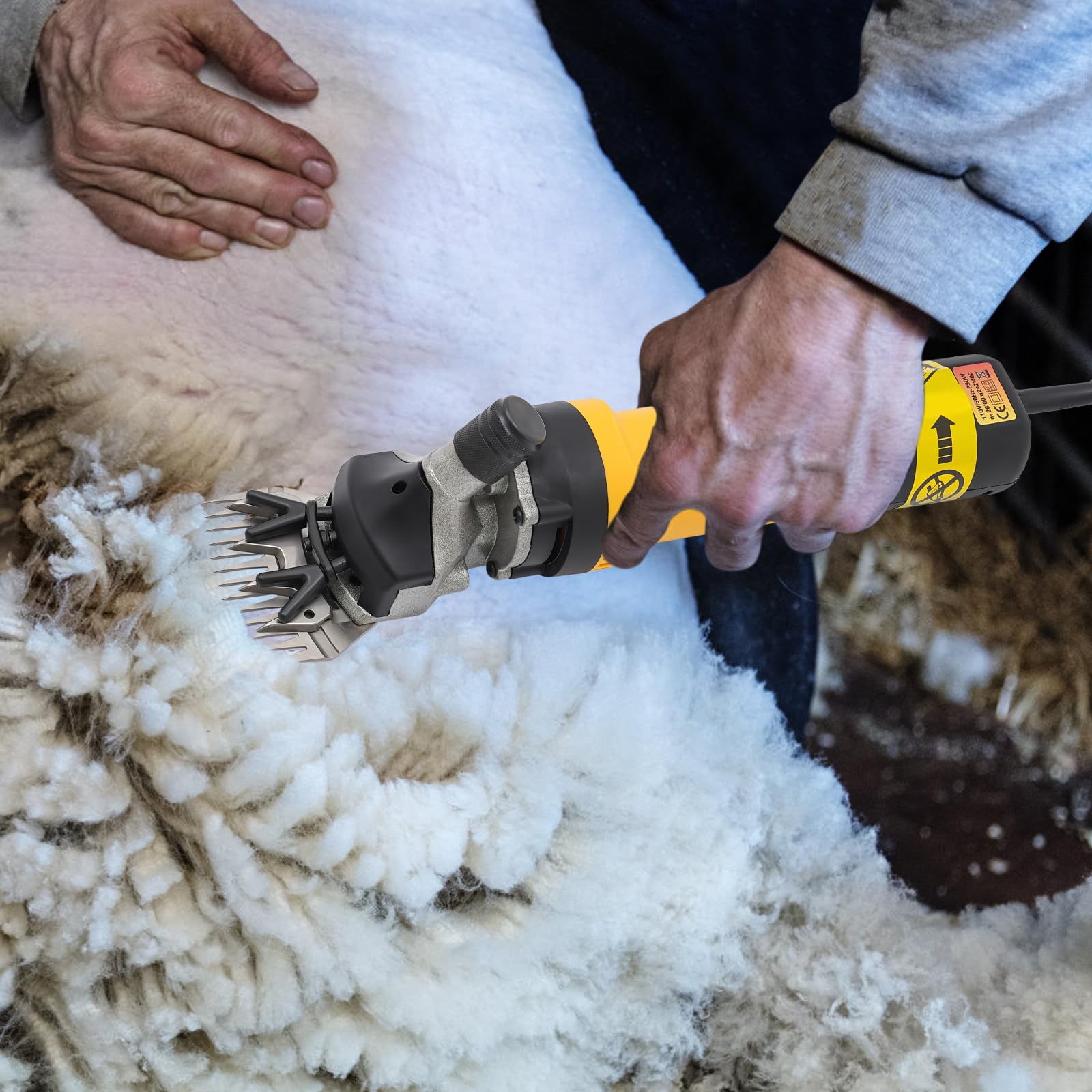Beuioslyr Electric Fleece Shears, Flexible Shaft Electric Wool Shears, 6 Adjustable Speeds Electric Carpet Trimmer, Professional Shearing Tool Carpet Carving Clipper for Farm Thick Wool Sheep Goat