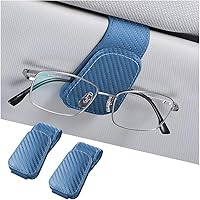 Vista 19 de AICEL Soportes para lentes de sol para visera solar de automóvil, soporte de cuero para colgar gafas, soporte magnético para lentes y clip