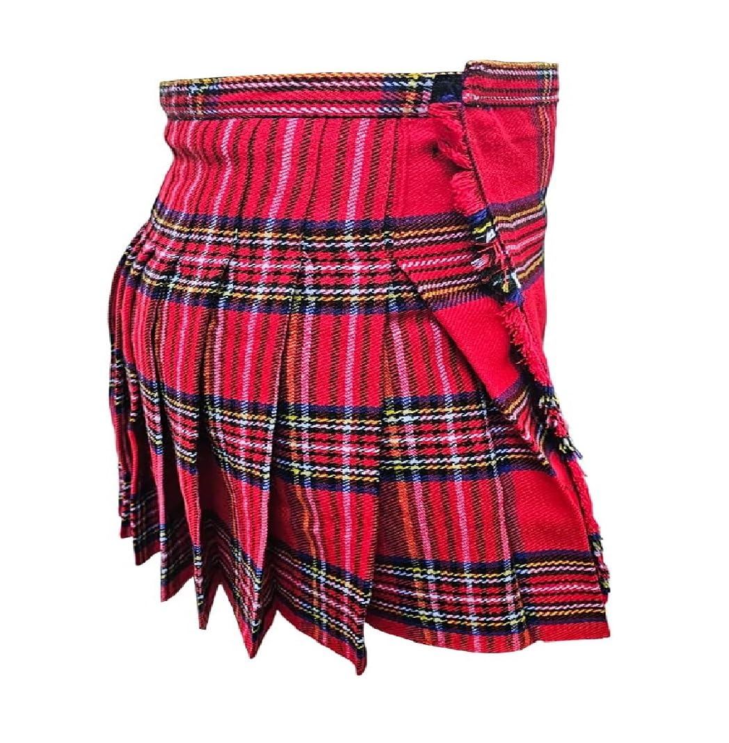 Kids Royal Stewart Traditional Scottish Highland Kilt Outfit for Boys & Girls | Pleated Tartan Dress for Weddings, School Events & Fancy Dress