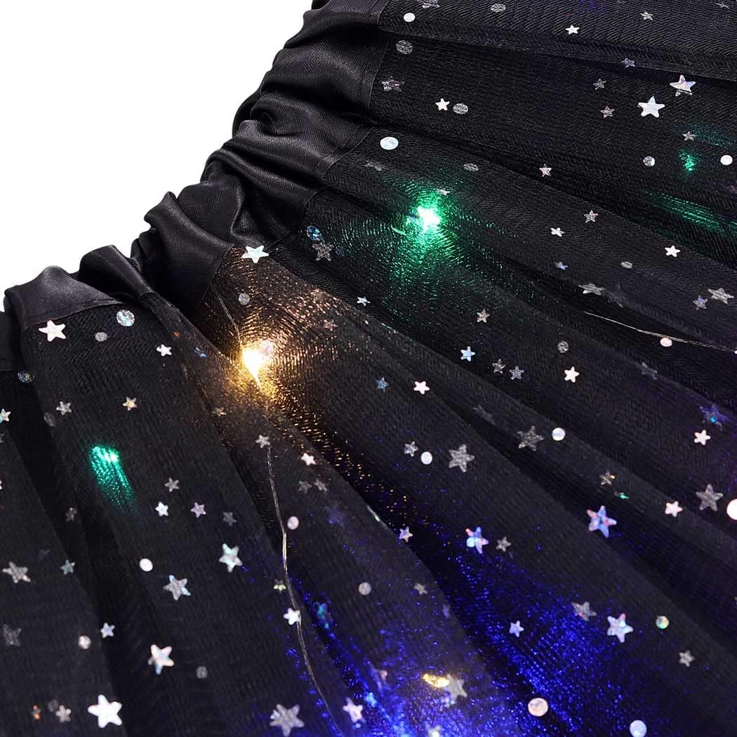 Victray Women's LED Tutu Skirts Ballet Dance Tutu Skirt Light Up Skirts Sparkly Party Costume (Black) : Clothing, Shoes & Jewelry