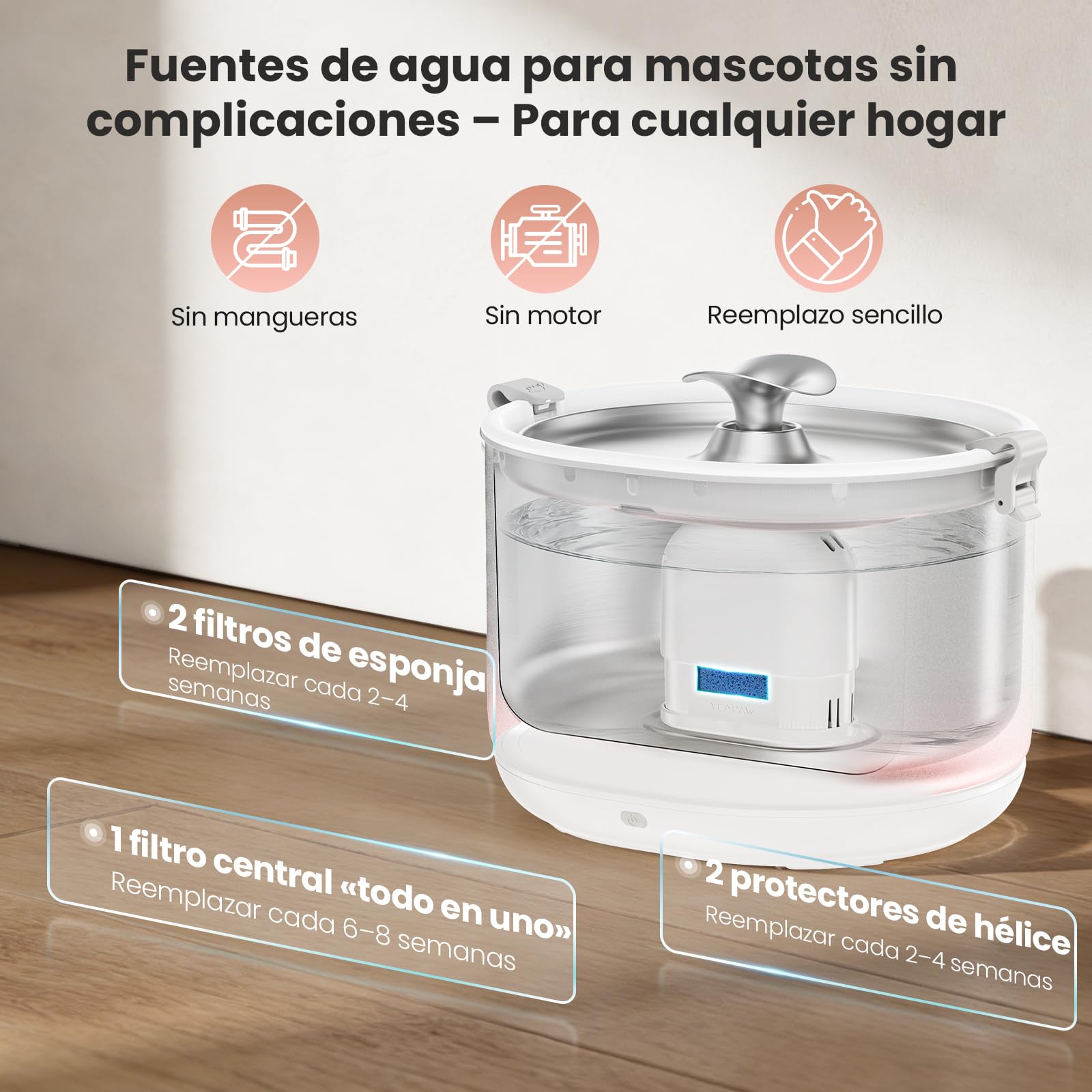Fuente de agua para gatos