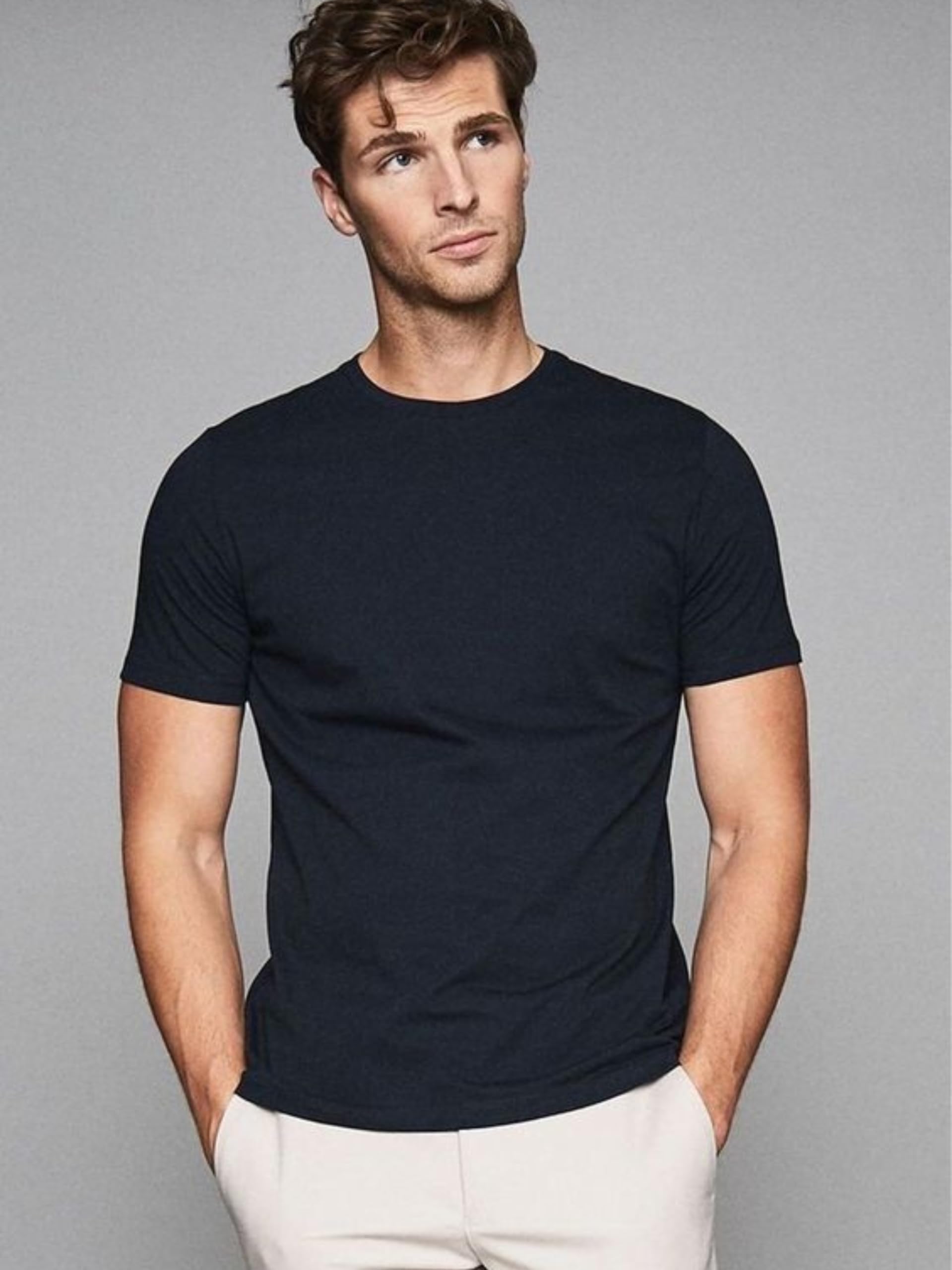 Liabel 3 Stück Herren T-Shirt Unterwäsche Baumwolle 100% ComfortFit | Weichheit und Atmungsaktivität | Herren T-Shirt ideal für alle Aktivitäten