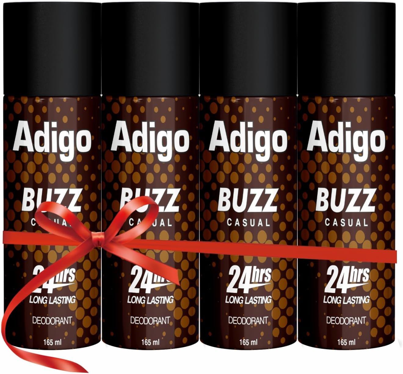 Buzz Casual Deodorant | 24 hours Long Lasting With Cooling Sensation| Deodorant Spray For Men | 165ml | Pack Of 4