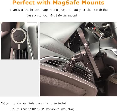 Grip Series iPhone 14 Pro 用 ケース 本物の鍛造カーボンファイバー製 グリップエッジデザイン マグネット内蔵 MagSafe充電器とアクセサリーに対応 光沢ブラック/ブルー