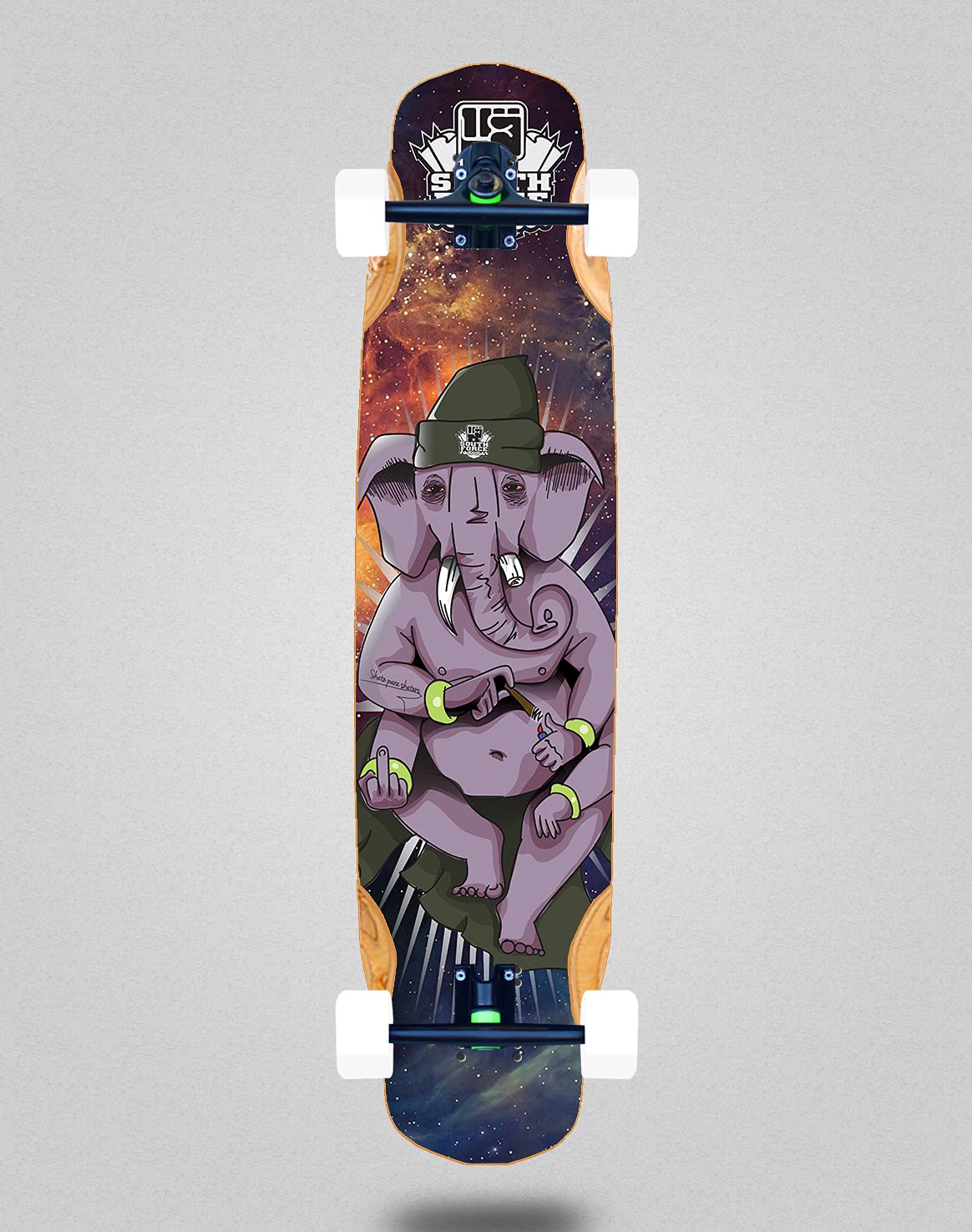 South force Skate Skateboard Longboard Complete Mix Bamboo 38x8.45 Spirit Animal