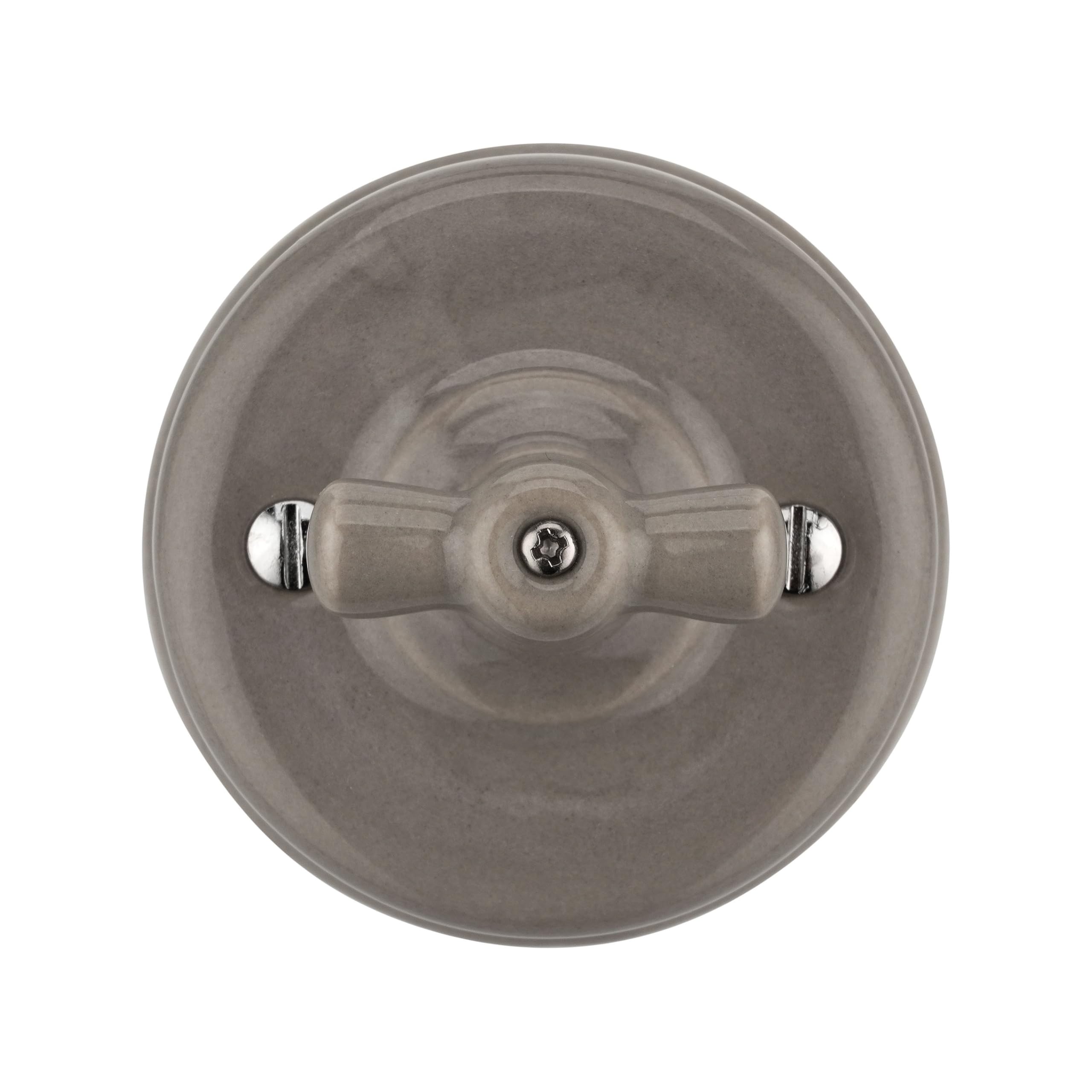 Aufputz Porzellan Retro Rotary, Kreuzschalter, All-in-One, Serie QR1 graubeige