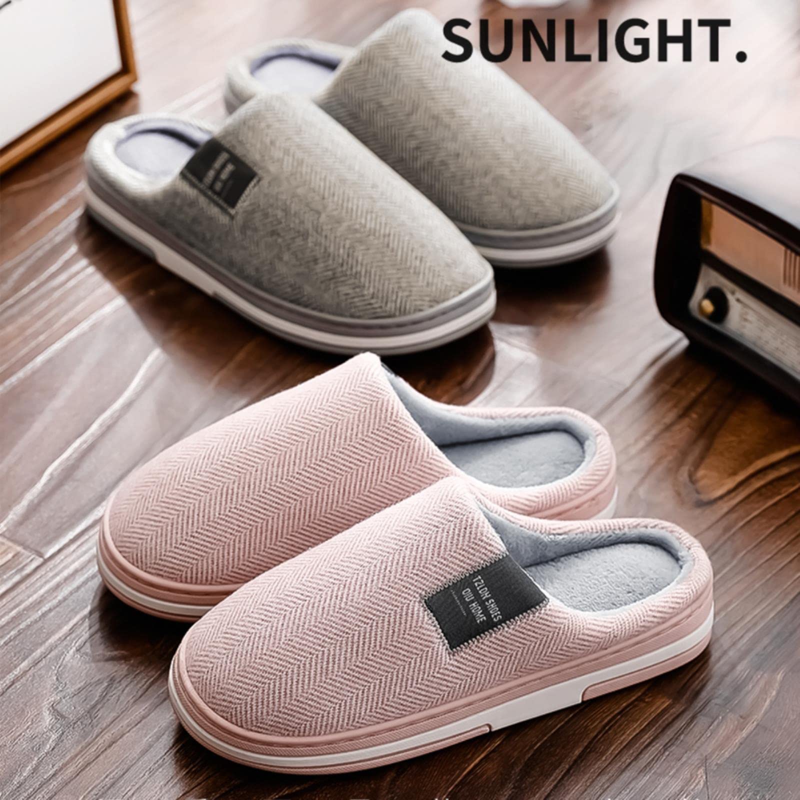 Produktbild von Unisex Home Weihnachten Elch Hausschuhe Winter Indoor Schuhe Warm Contton Slipper Plüsch