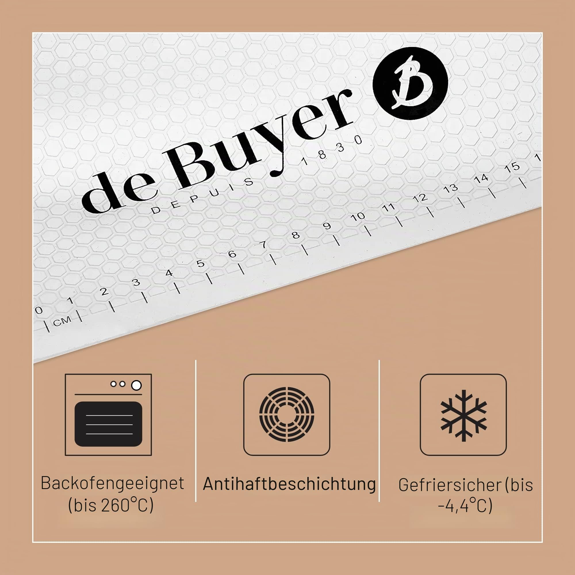 DeBuyer 4937.60 Backmatte, Silikon, grau, 27,9 x 20,1 x 10,9 cm