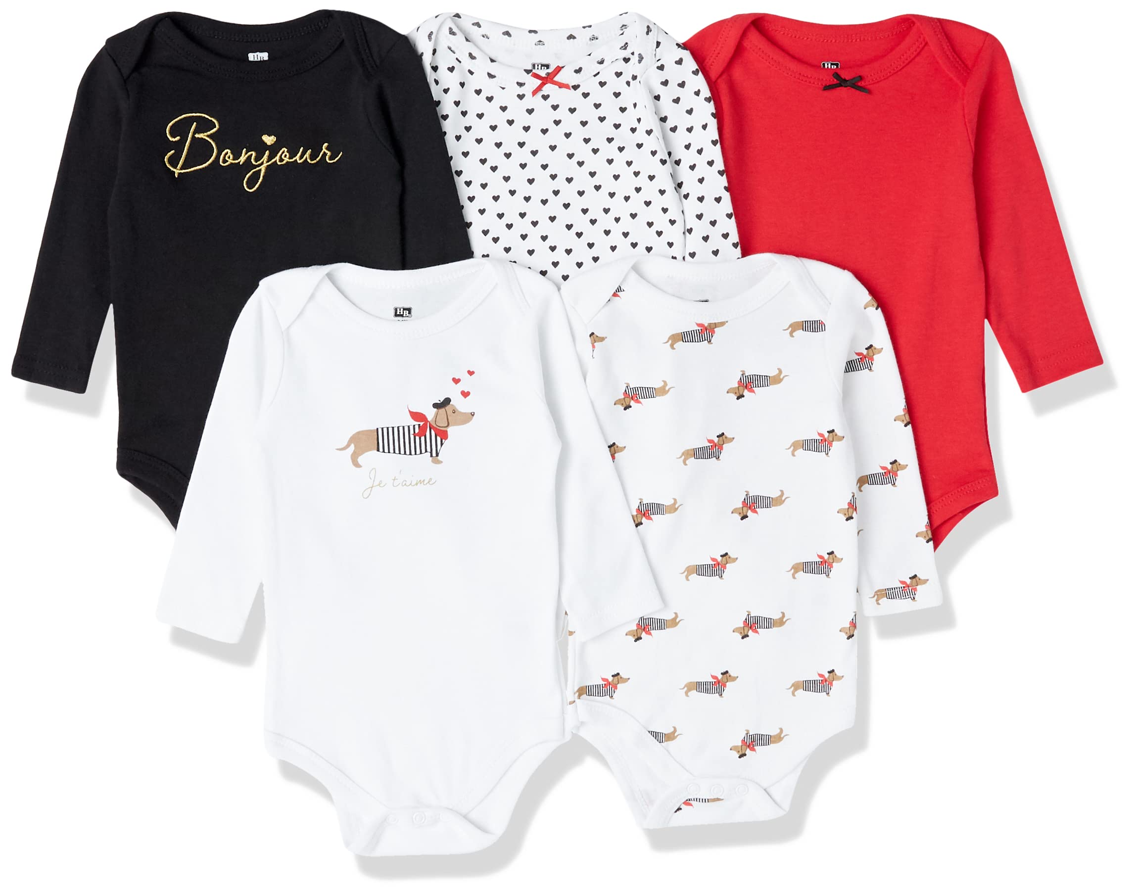 Hudson Baby unisex-baby Cotton Long-sleeve Bodysuits