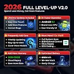 Launch OBD2 Scanner 2026 New CRP129X V2.0 (Upgraded of CRP129X,CRP123X Car Scanner), 12 Resets Scan Tool, Android 8.1 AutoVIN, 4 System Diagnostic Scanner,r, Lifetime Update, 5 Years Backup