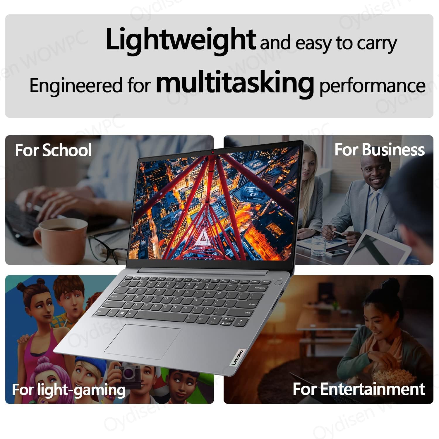 Lenovo IdeaPad 1i 14" HD Laptop with Office 365, Intel Core i3-1215U 6-Core Processor, 12GB RAM 512GB SSD, SD Card Slot, WiFi, Bluetooth, Windows 11 Pro, Gray - Image 5