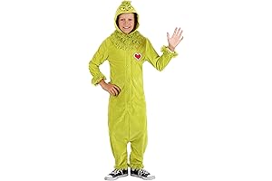 elope Kids' The Grinch Jumpsuit Costume
