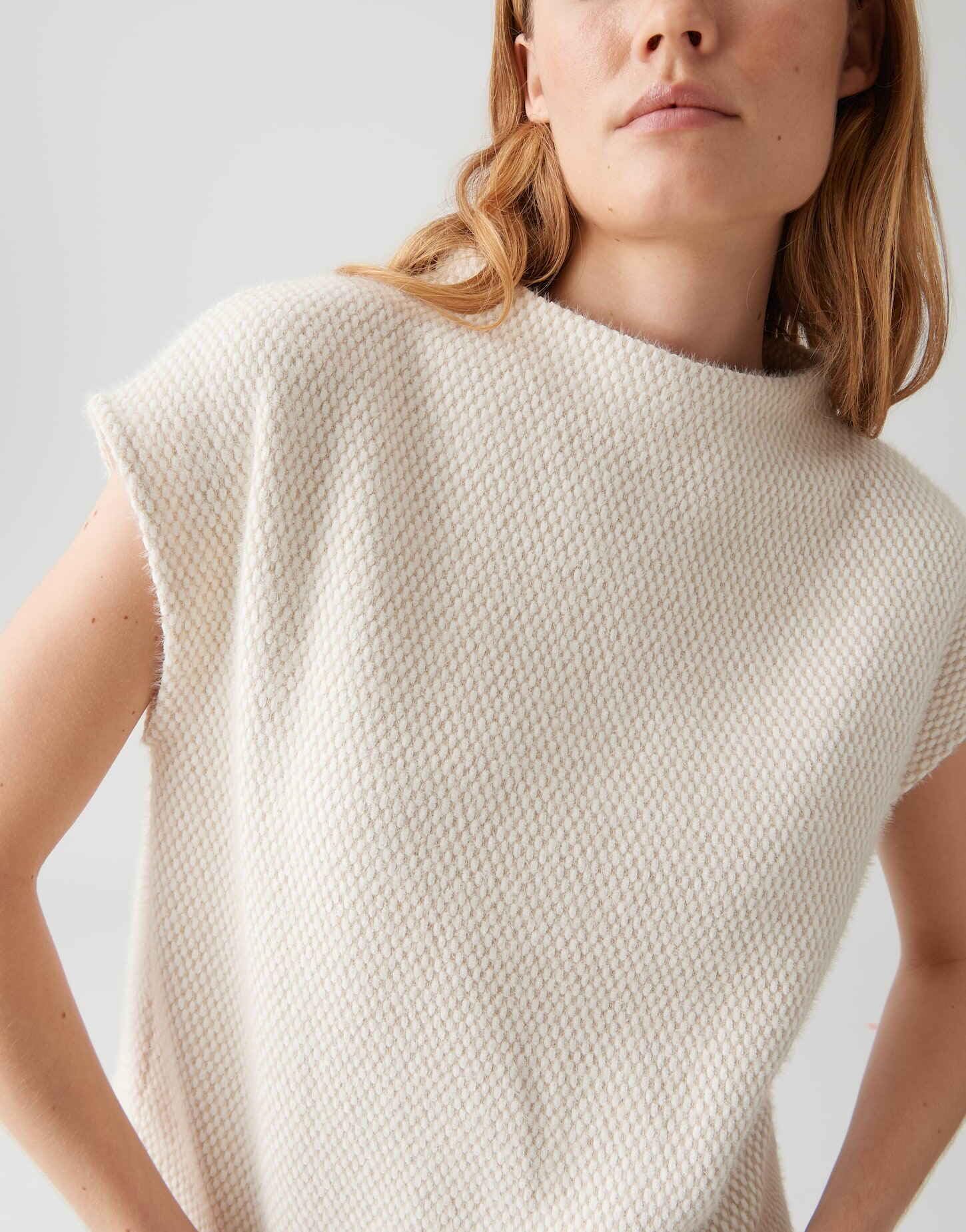 OPUS Damen Sweatshirt | GOFIR Boxy Pullunder aus Sweatware