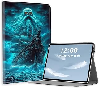 Case for 6" Kindle 10th Generation (2019 Release,Model J9G29R),PU Leather Folio Cover with Multi-Angle Stand,Auto Sleep/Wake for Amazon Kindle 6 Inch,Ghost Ship Sea Skull
