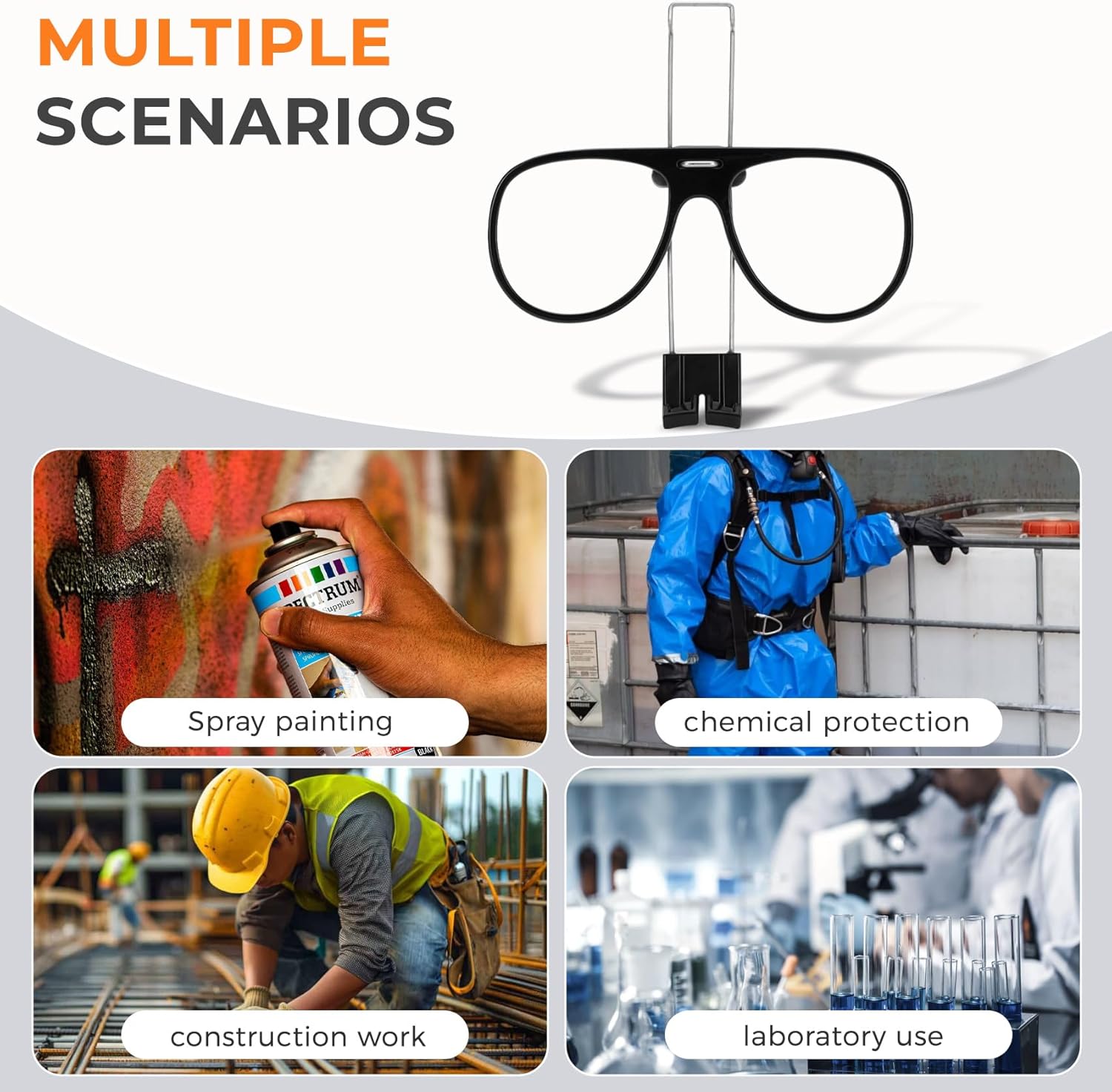 6878 Spectacle Kit, Compatible with 3m Spectacle Kit, for 3M Full Facepiece Respirators Including 6000, FF-400, and 7000 Series, Adjustable Prescription Lens Frame for Eye Glass Wearers, Not Included