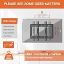 CEUTA Universal Vesa Fixed Wall Mount Brackets Fit Most 26"-43" inches Support Upto 50 Kgs/110lbs for Monitor/LCD/QLED/OLED/LED/Plasma TVs Pack of 1 (Made in India) gallery image