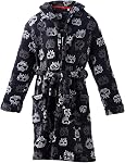 Coral de garçon Fleece Robe Skeleton Kid Bath Robe Soft Serviette Vêtements de nuit pour Halloween