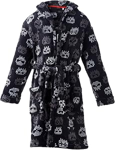 Boy's Coral Fleece Robe Skeleton Kid Bath Robe Soft Towel Sleepwear for Halloween