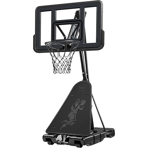 Best Choice Products 4.4-10ft Adjustable Regulation Basketball Hoop, Portable Goal w/Shatterproof Backboard, Ball Return, Base Gel