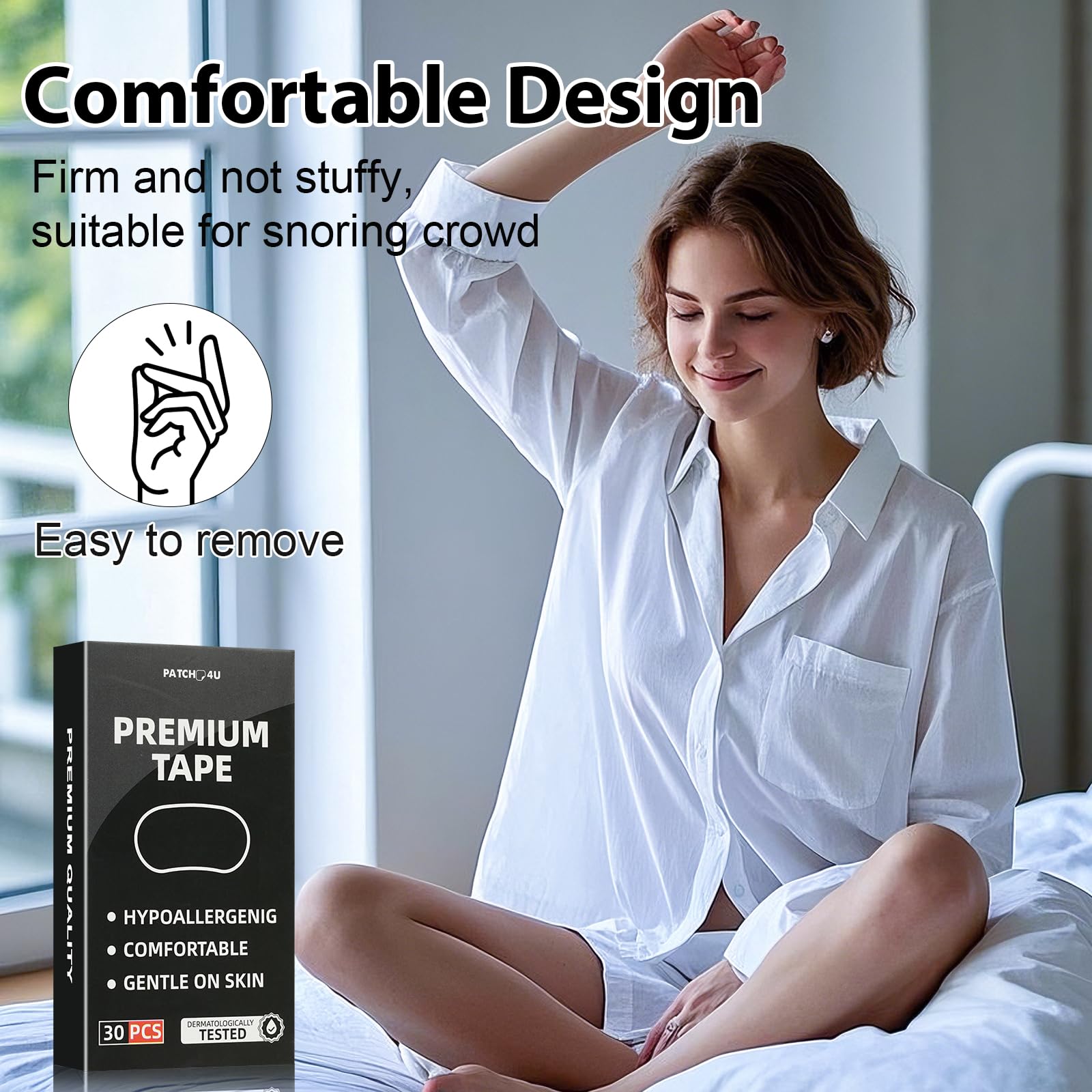 Cerotti Bocca per Dormire 90 Pezzi, Mouth Tape for Sleeping, Aiuta a Smettere di Russare e Sviluppa Abitudini di Respirazione Nasale, Miglioramento del Sonno